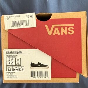 NWT Vans Classic Slip-On Black Sneakers
